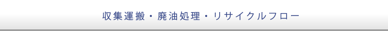 収集運搬・廃油処理・リサイクルフロー